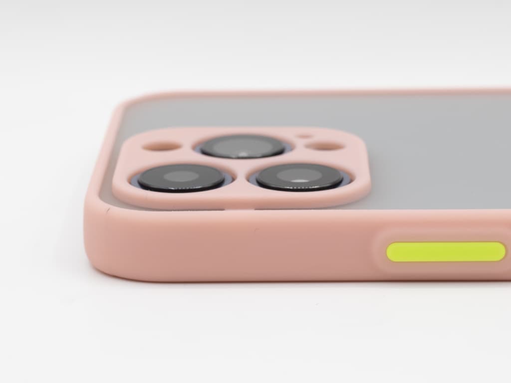 Pevný, gumový obal na iPhone 13 Pro - Růžový - 5